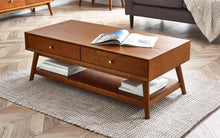 Load image into Gallery viewer, Lowry 2 Drawer Coffee Table - Cherry Ash Finish
