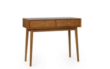 Load image into Gallery viewer, Lowry Writing Desk With 2 Drawers - Cherry Ash Finish
