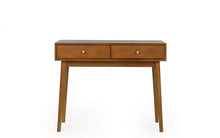 Load image into Gallery viewer, Lowry Writing Desk With 2 Drawers - Cherry Ash Finish
