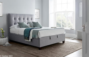 Lumley - Storage Bed Marbella Grey - Available in Double 4'6Ft or KingSize 5Ft