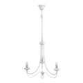 Orion Gold Brushed White Rice Minimalist Arm Candle Ceiling Chandelier Light - Wall Light Option - Available in 3, 5 & 8 Candle