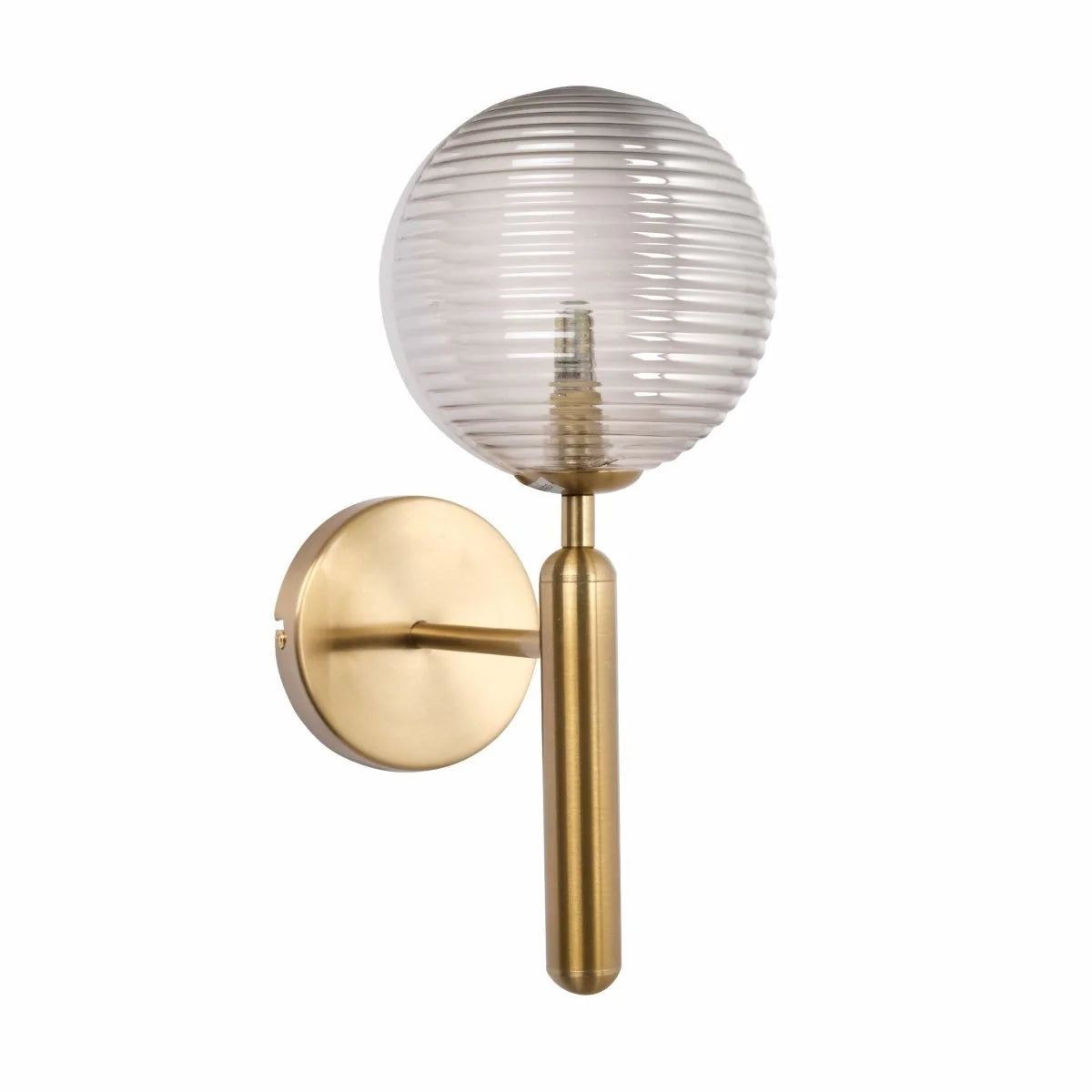 Uranus Chandelier Ceiling Light Pyramid Smoky Glass Gold Body 10xG9 - Minimal Striped Reeded Clear-Opal Globe Wall Light or a Beautiful Single Orb Ceiling LightAvailable