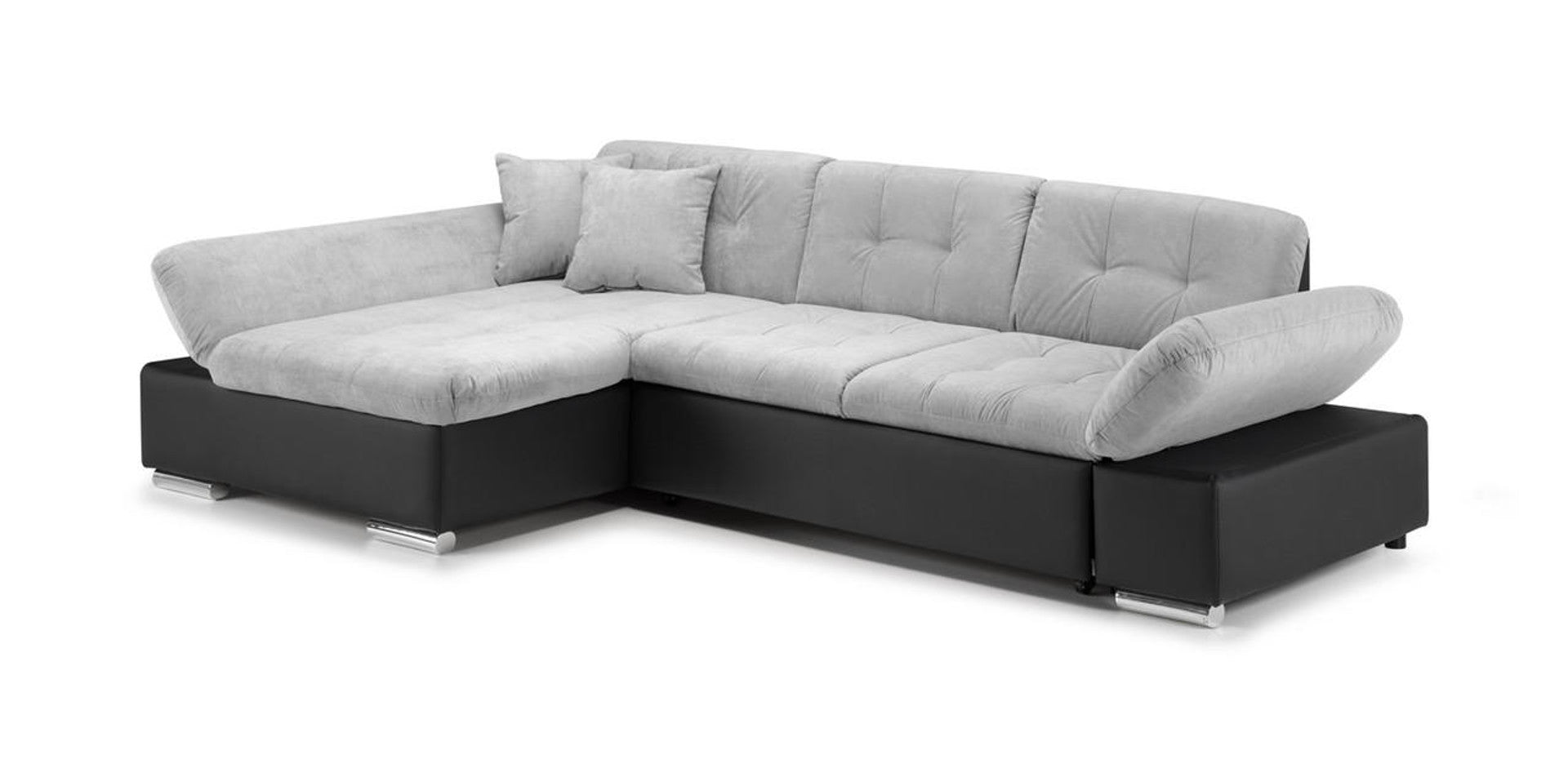Malvi SofaBed - Colours Grey or Black & Grey - Available in LHF/RHF Corner