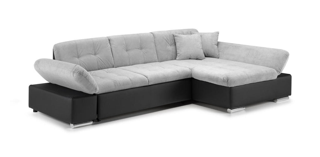 Malvi SofaBed - Colours Grey or Black & Grey - Available in LHF/RHF Corner