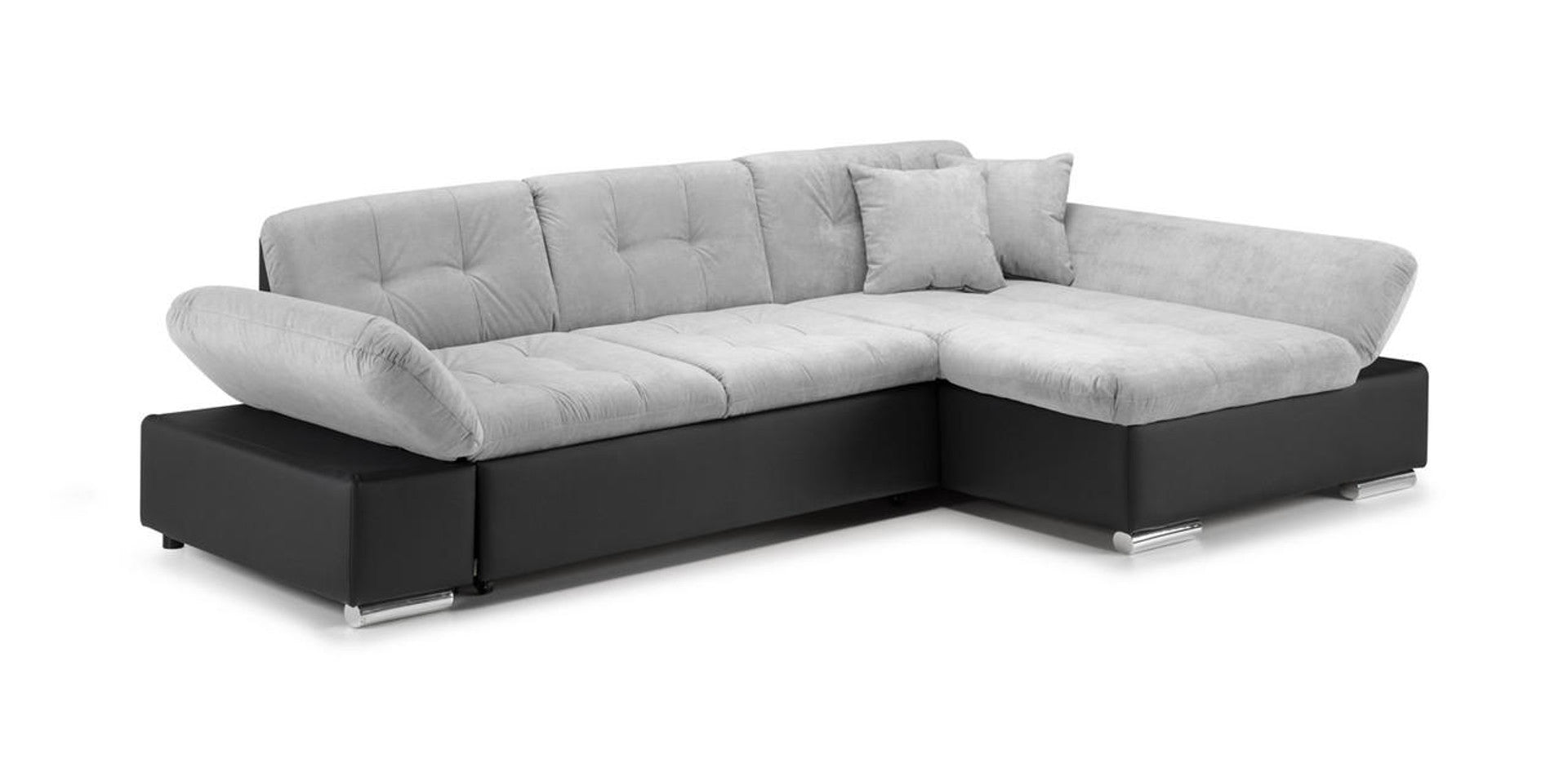Malvi SofaBed - Colours Grey or Black & Grey - Available in LHF/RHF Corner