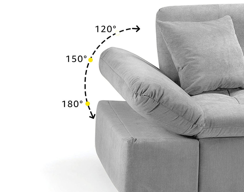 Malvi SofaBed - Colours Grey or Black & Grey - Available in LHF/RHF Corner