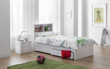 Load image into Gallery viewer, Stylish Manhattan Bookcase Bed - White - Optional Underbed Drawer
