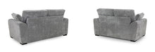 Load image into Gallery viewer, Maxwell Sofa Set - Grey Plush - Available in 3, 2 &amp; Armchair
