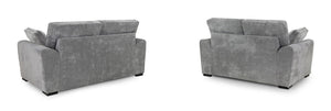 Maxwell Sofa Set - Grey Plush - Available in 3, 2 & Armchair