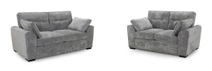 Maxwell Sofa Set - Grey Plush - Available in 3, 2 & Armchair