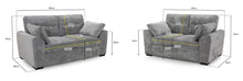 Load image into Gallery viewer, Maxwell Sofa Set - Grey Plush - Available in 3, 2 &amp; Armchair
