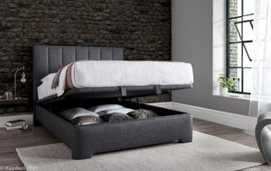 Medburn Storage Bed - Slate or Grey Colour Choice - Available in Double, Kingsize and SuperKing