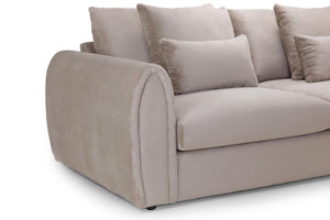 Mirabel Corner Sofa - Grey or Mocha Plush - Available in Left or Right Hand Facing