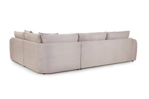 Mirabel Corner Sofa - Grey or Mocha Plush - Available in Left or Right Hand Facing