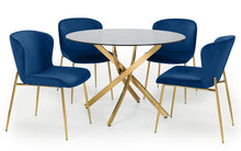 Load image into Gallery viewer, Smooth Velvet Harper Dining Chair - Available in Blue, Grey and Dusky Pink
