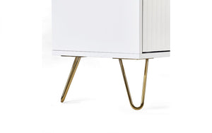 Murano Bedroom Range - In Matt White - Available in: Bedside, 3 Drawer Chest, 5 Drawer Tallboy Chest, 5 Drawer Chest, 6 Drawer Chest & 2 Door-1 Drawer Wardrobe