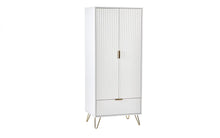 Load image into Gallery viewer, Murano Bedroom Range - In Matt White - Available in: Bedside, 3 Drawer Chest, 5 Drawer Tallboy Chest, 5 Drawer Chest, 6 Drawer Chest &amp; 2 Door-1 Drawer Wardrobe
