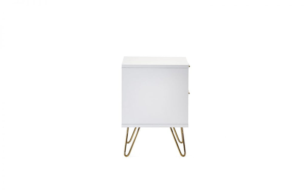 Murano Bedroom Range - In Matt White - Available in: Bedside, 3 Drawer Chest, 5 Drawer Tallboy Chest, 5 Drawer Chest, 6 Drawer Chest & 2 Door-1 Drawer Wardrobe