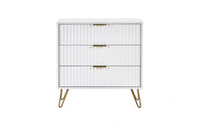 Load image into Gallery viewer, Murano Bedroom Range - In Matt White - Available in: Bedside, 3 Drawer Chest, 5 Drawer Tallboy Chest, 5 Drawer Chest, 6 Drawer Chest &amp; 2 Door-1 Drawer Wardrobe
