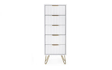 Load image into Gallery viewer, Murano Bedroom Range - In Matt White - Available in: Bedside, 3 Drawer Chest, 5 Drawer Tallboy Chest, 5 Drawer Chest, 6 Drawer Chest &amp; 2 Door-1 Drawer Wardrobe
