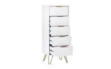 Load image into Gallery viewer, Murano Bedroom Range - In Matt White - Available in: Bedside, 3 Drawer Chest, 5 Drawer Tallboy Chest, 5 Drawer Chest, 6 Drawer Chest &amp; 2 Door-1 Drawer Wardrobe
