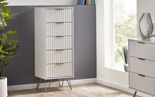 Load image into Gallery viewer, Murano Bedroom Range - In Matt White - Available in: Bedside, 3 Drawer Chest, 5 Drawer Tallboy Chest, 5 Drawer Chest, 6 Drawer Chest &amp; 2 Door-1 Drawer Wardrobe
