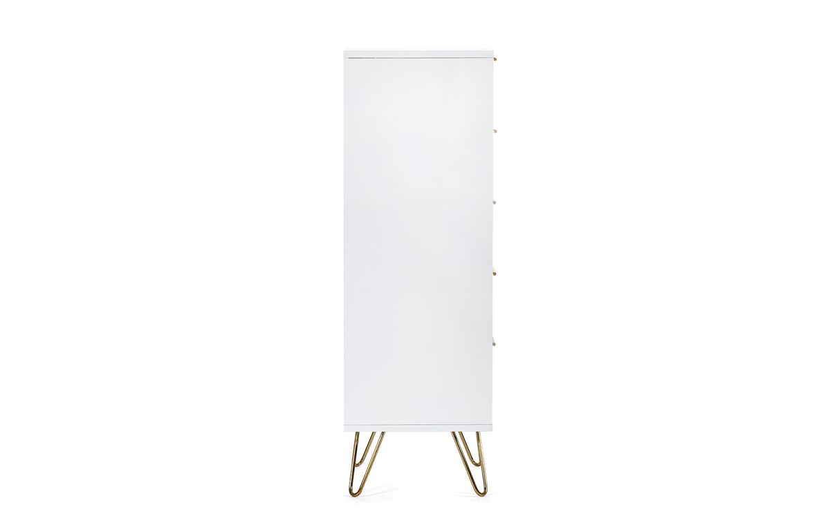 Murano Bedroom Range - In Matt White - Available in: Bedside, 3 Drawer Chest, 5 Drawer Tallboy Chest, 5 Drawer Chest, 6 Drawer Chest & 2 Door-1 Drawer Wardrobe