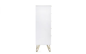 Murano Bedroom Range - In Matt White - Available in: Bedside, 3 Drawer Chest, 5 Drawer Tallboy Chest, 5 Drawer Chest, 6 Drawer Chest & 2 Door-1 Drawer Wardrobe