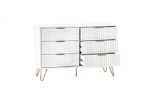 Load image into Gallery viewer, Murano Bedroom Range - In Matt White - Available in: Bedside, 3 Drawer Chest, 5 Drawer Tallboy Chest, 5 Drawer Chest, 6 Drawer Chest &amp; 2 Door-1 Drawer Wardrobe
