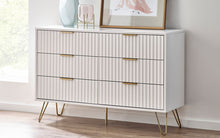 Load image into Gallery viewer, Murano Bedroom Range - In Matt White - Available in: Bedside, 3 Drawer Chest, 5 Drawer Tallboy Chest, 5 Drawer Chest, 6 Drawer Chest &amp; 2 Door-1 Drawer Wardrobe
