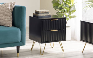 Murano Occasional Range - In Black - Available in: TV Unit, Coffee Table, 2 Door-2 Drawer SideBoard, Large Side Board, Compact Side Board, Lamp Table