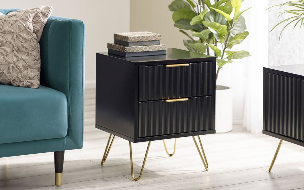 Murano Occasional Range - In Black - Available in: TV Unit, Coffee Table, 2 Door-2 Drawer SideBoard, Large Side Board, Compact Side Board, Lamp Table