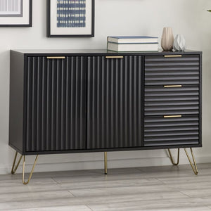 Murano Occasional Range - In Black - Available in: TV Unit, Coffee Table, 2 Door-2 Drawer SideBoard, Large Side Board, Compact Side Board, Lamp Table