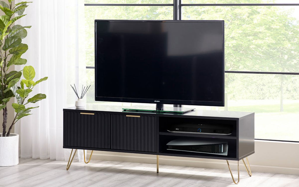 Murano Occasional Range - In Black - Available in: TV Unit, Coffee Table, 2 Door-2 Drawer SideBoard, Large Side Board, Compact Side Board, Lamp Table