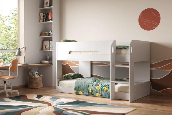 Mystic Low Bunk Bed - Available in White or Green