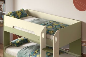 Mystic Low Bunk Bed - Available in White or Green