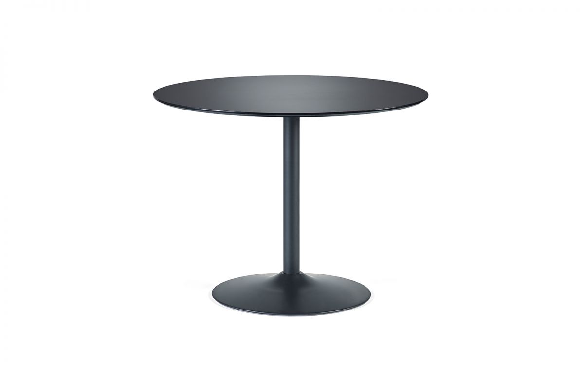 Nero Round Table (80cm) With Lima Dining Chair - Teal Velvet