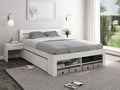 Noomi Pradis Storage Bed White - Available in Double & Kingsize