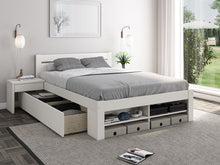 Load image into Gallery viewer, Noomi Pradis Storage Bed White - Available in Double &amp; Kingsize
