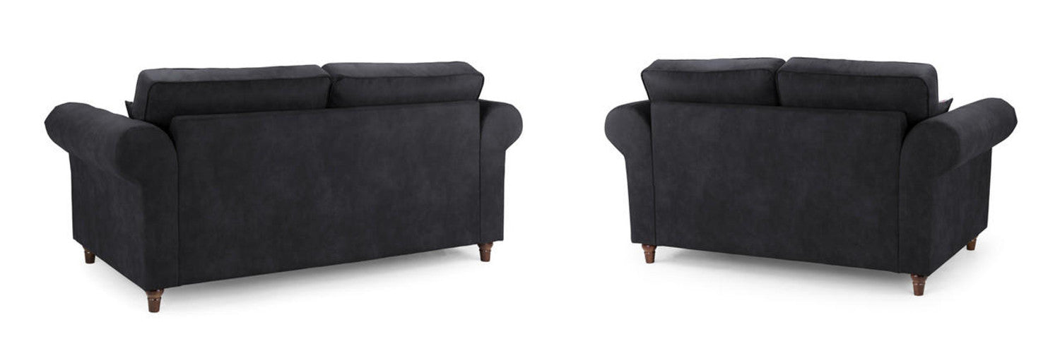 Oakland Sofa - Available in 3, 2, Armchair or 2 Seater Sofa Bed - Colour Options Faux Leather Tan or Charcoal