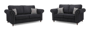 Oakland Sofa - Available in 3, 2, Armchair or 2 Seater Sofa Bed - Colour Options Faux Leather Tan or Charcoal