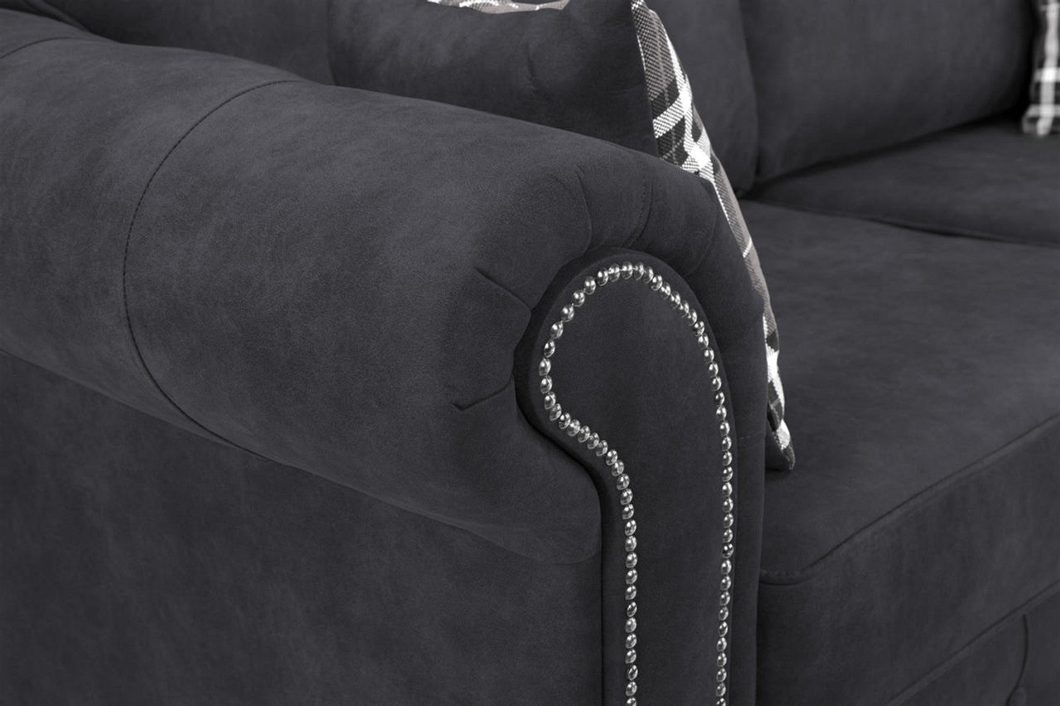 Oakland Sofa - Available in 3, 2, Armchair or 2 Seater Sofa Bed - Colour Options Faux Leather Tan or Charcoal