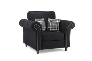 Oakland Sofa - Available in 3, 2, Armchair or 2 Seater Sofa Bed - Colour Options Faux Leather Tan or Charcoal