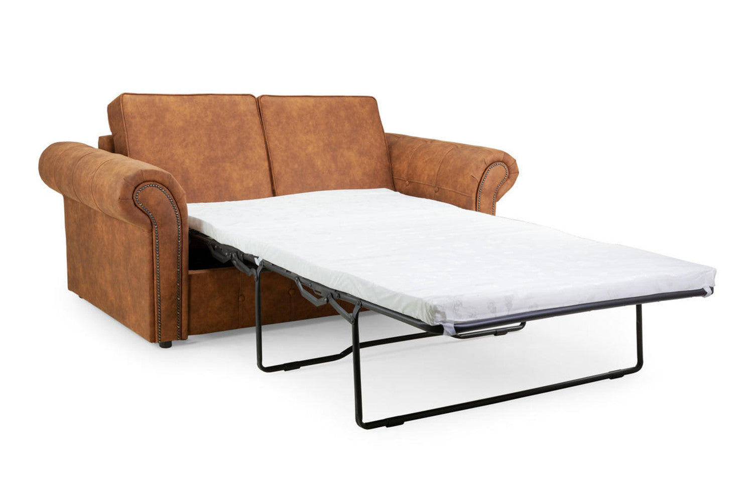 Oakland Sofa - Available in 3, 2, Armchair or 2 Seater Sofa Bed - Colour Options Faux Leather Tan or Charcoal