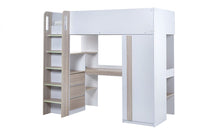 Load image into Gallery viewer, Kids Ocean Highsleeper - Pale Wood &amp; White - Mattress Option
