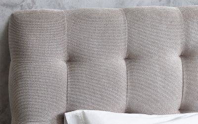 Odette Bed - Light Taupe - Available in Double or Kingsize