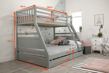 Load image into Gallery viewer, Ollie Triple Bunk Bed - Colour Option Grey or White
