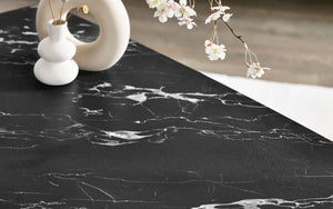 Olympus Coffee Table - Black or White Marble - 60cm D x 110cm W x 40cm H