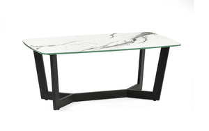 Olympus Coffee Table - Black or White Marble - 60cm D x 110cm W x 40cm H