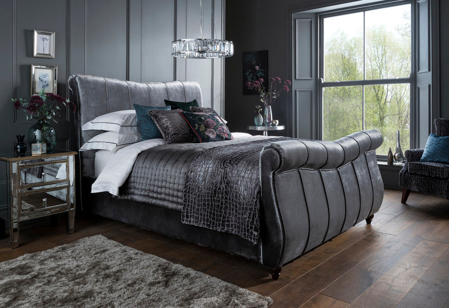 Stylish Leona Roll Back Bed - Available in Double and Kingsize